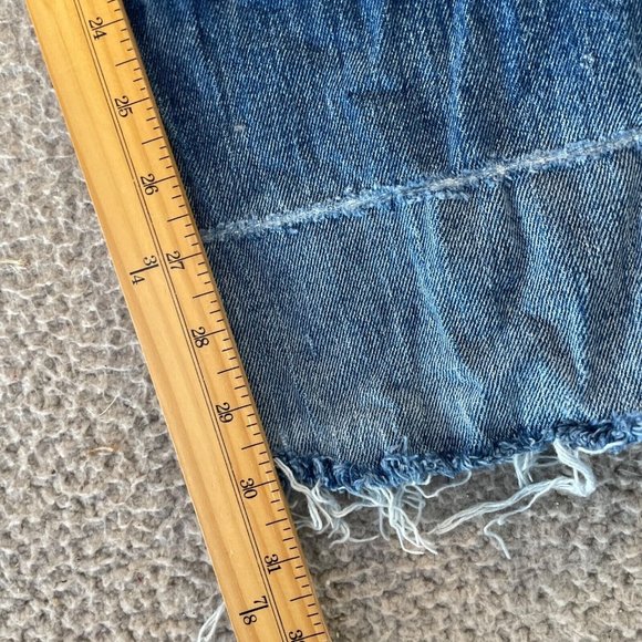 Vice Deconstructed Jeans Womens 28 Raw Hem Blue Denim Distressed - Picture 9 of 11